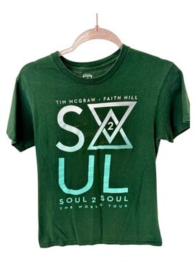 Soul 2 Soul Tour 2017  Short Sleeve Graphic Tee - Dark Green